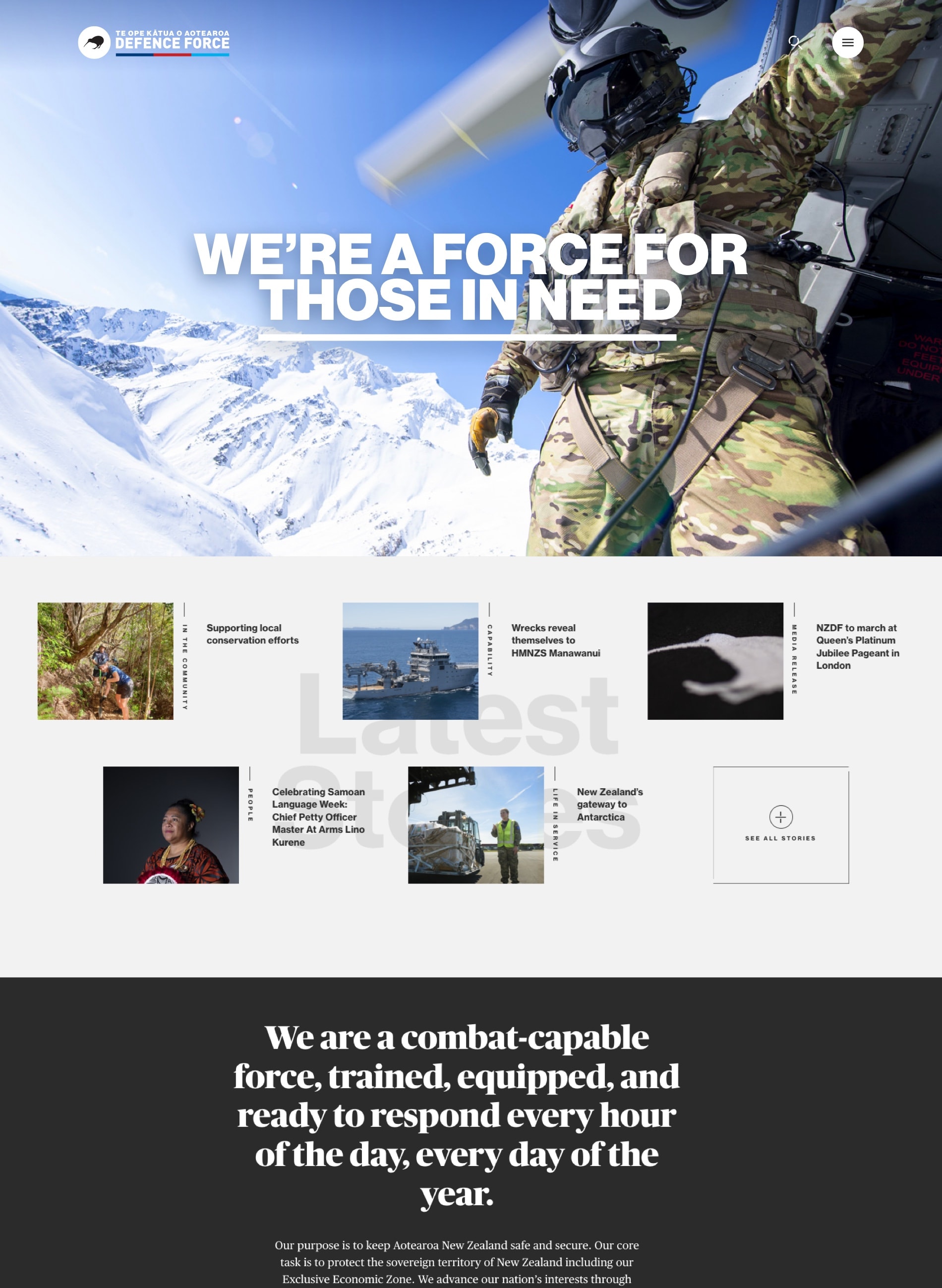 NZDF Landing Page